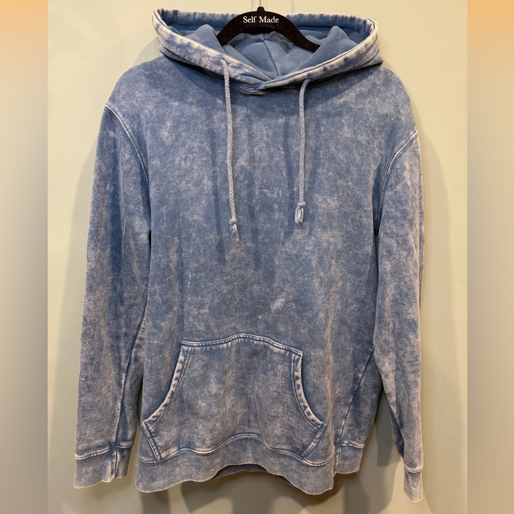 PacSun Mineral Wash Light Blue Pullover Hoodie